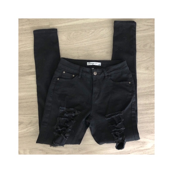 Prestige Denim destroyed skinny jeans 5 - Picture 2 of 6